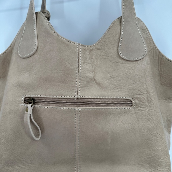 BORSE in PELLE Leather Shoulder Bag Made in Italy with Crossbody Strap in Tan - Picture 8 of 13